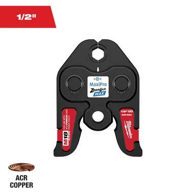 Milwaukee 49-16-2653Z, accessory: 1/2 in. ZoomLock MAX Press Jaw for M18 FORCE LOGIC Press Tools (photograph from the Home Depot listing)