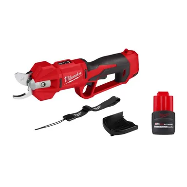 Milwaukee 2534-20-48-11-2425, bundle: M12 12V Cordless Lithium-Ion Brushless Pruner Shears with 2.5 Ah High Output Battery