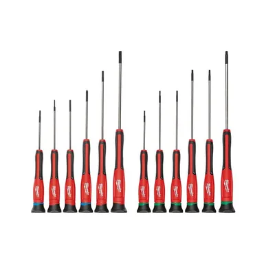 Milwaukee 48-22-2606-48-22-2610, bundle: Precision Phillips Screwdriver Set with Torx Precision Screwdriver Set (12-Piece)