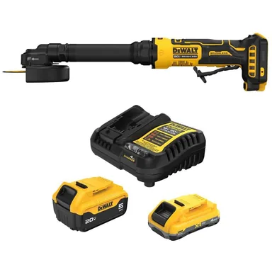 DeWalt DCG432XBW245-2C, bundle: ATOMIC 20V MAX Lithium-Ion Cordless Brushless 3 in. Extended Cut-Off Tool with 4.0 and 5.0 Ah Batteries and Charger
