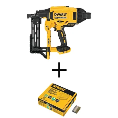 DeWalt DCFS950BW9175B1, bundle: 20V MAX 9-Gauge Cordless Fencing Staple Nailer (Tool Only) w/1.75 in. x 9-GA Galvanized Fencing Staples(960 per Box)