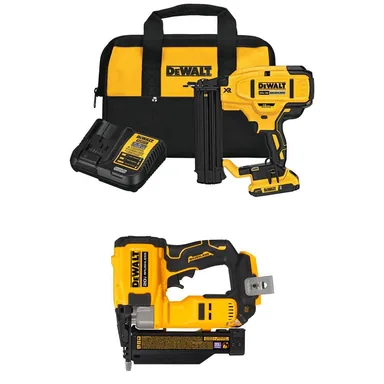 DeWalt DCN680D1WCN623B, bundle: 20V MAX XR Lithium-Ion 2-1/8 in. 18 GA Electric Cordless Brad Nailer Kit & 23GA Pin Nailer w/ 2Ah Battery Charger & Bag