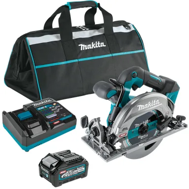 Makita GSH05M1, kit: Makita GSH05M1 40V max XGT Brushless Cordless 6-1/2" Circular Saw Kit, AWS Capable (4.0Ah)
