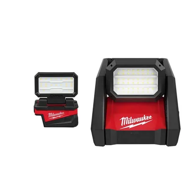 Milwaukee 2359-20-2366-20, bundle: M18 18-Volt Lithium-Ion Cordless 1000 Lumens ROVER Compact Folding Flood Light w/ 4000 Lumens Flood Light