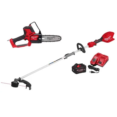 Milwaukee 3016-21ST-3004-20, bundle: M18 FUEL 18V 16 in. Brushless Cordless Battery Powered QUIK-LOK String Trimmer 8.0 Ah FORGE Kit w/ Hatchet Pruning Saw