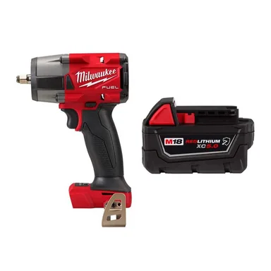 Milwaukee 2960-20-48-11-1850R, bundle: M18 FUEL GEN-2 18V Lithium-Ion Mid Torque Brushless Cordless 3/8 in. Impact Wrench with Friction Ring w/ 5.0 Ah Battery