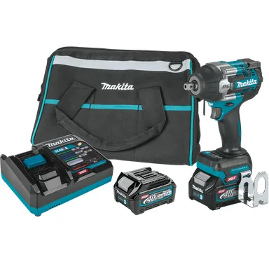 Makita GWT08D, kit: Makita GWT08D 40V max XGT Brushless Cordless 4-Speed Mid-Torque 1/2" Sq. Drive Impact Wrench Kit w/ Detent Anvil (2.5Ah)