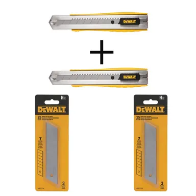 DeWalt DWHT10045W11726, accessory: 25 mm Metal Body Snap-Off Knife (2 Piece) and 25 mm Snap Blades (6 Piece)