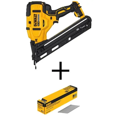 DeWalt DCN650BW15200-2, bundle: 20V MAX XR 15-Gauge Cordless Angled Finish Nailer (Tool-Only) and 2 in. x 15-Gauge Angled Finish Nails (2500 Piece)