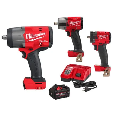 Milwaukee 2967-20-2962-20-2854-20-48-59-1881, bundle: M18 FUEL 18V Lithium-Ion Brushless Cordless 1/2 in. Impact Wrench w/ 1/2 in. Mid Torque & 3/8 in. Impact Wrench