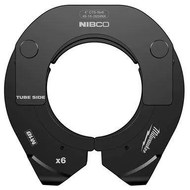 Milwaukee 49-16-2658NX, accessory: 4 in. NIBCO Press Ring for use with M18 FORCE LOGIC Long Throw Press Tool (photograph from the Home Depot listing)