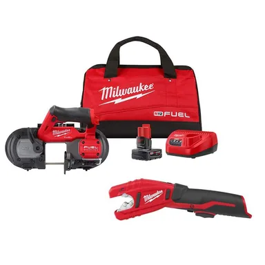 Milwaukee 2529-21XC-2471-20, bundle: M12 FUEL 12V Lithium-Ion Cordless Compact Band Saw XC Kit with Copper Tubing Cutter