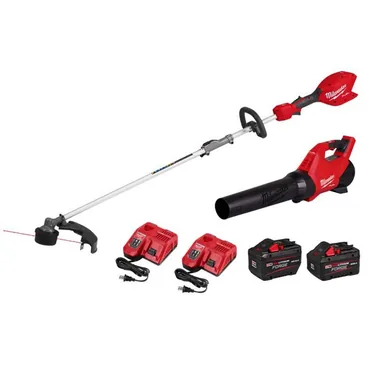 Milwaukee 3016-21ST-3017-21HD, bundle: M18 FUEL 18V 16 in. Brushless Cordless Battery Powered QUIK-LOK String Trimmer Kit w/ Blower, (2) Batteries, (2) Charger