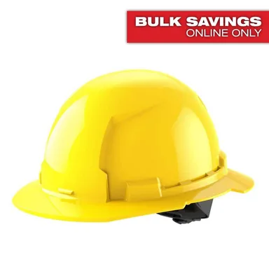 Milwaukee 48-73-1103, accessory: BOLT Yellow Type 1 Class E Full Brim Non-Vented Hard Hat with 4 Point Ratcheting Suspension