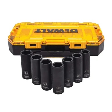 DeWalt DWMT74737, accessory: 1/2 in. Drive Metric Impact Socket Set (7-Piece)