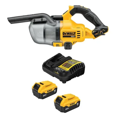 DeWalt DCV501HBW205-2C, bundle: Bagless 20-Volt MAX Lithium-Ion Stick Cordless General Dirt Filter Handheld Vacuum with (2) 5.0 Ah Batteries and Charger