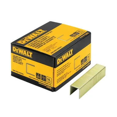 DeWalt DW16S2-25GAL, accessory: 1 in. x 1 in. x 16-Gauge Galvanized Wide Crown Construction Staple (2000 per Pack)