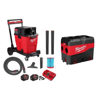Milwaukee 0930-22HD-49-90-2200, bundle: M18 FUEL 12 Gal. Cordless DUAL-BATTERY Wet/Dry Shop Vacuum Kit with PACKOUT Compact Debri/Dust Separator