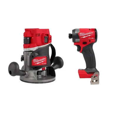 Milwaukee 2838-20-2953-20, bundle: M18 FUEL 18V Lithium-Ion Cordless Brushless 1/2 in. Router w/ Impact Driver