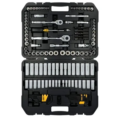 DeWalt DWMT45404, accessory: Toughseries 182-Pieces Mechanics Tool Set for 1/4 in. 3/8 in. and 1/2 in. Drive with Hard Shell Carrier