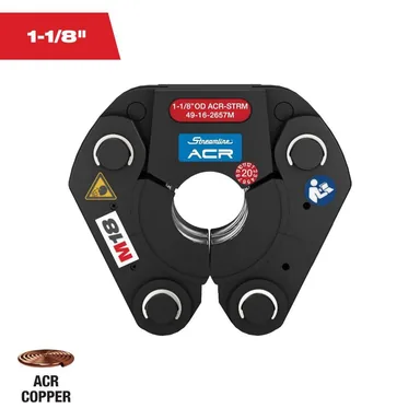 Milwaukee 49-16-2657M, accessory: 1-1/8 in. Streamline ACR Copper Press Ring for M18 FORCE LOGIC Press Tools (photograph from the Home Depot listing)