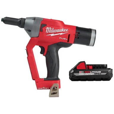 Milwaukee 2660-20-48-11-1835, bundle: M18 FUEL ONE-KEY 18-Volt Lithium-Ion Cordless Rivet Tool w/3.0 ah Battery