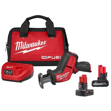 Milwaukee 2520-21XC-48-11-2450, bundle: M12 FUEL 12-Volt Lithium-Ion Brushless Cordless HACKZALL Reciprocating Saw Kit with XC High Output 5.0 Ah Battery