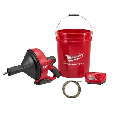 Milwaukee 2571-21-48-53-2563, bundle: M12 12-Volt Lithium-Ion Cordless Auger Snake Drain Cleaning Kit and Cable