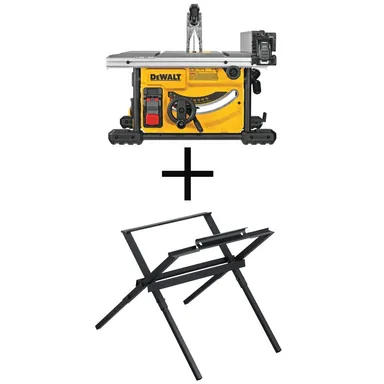 DeWalt DWE7485WDW7451, bundle: 15 Amp Corded 8-1/4 in. Compact Jobsite Table Saw and Compact Table Saw Stand