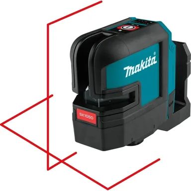 Makita SK105DZ, bare tool: Makita SK105DZ 12V max CXT Lithium-Ion Cordless Self-Leveling Cross-Line Red Beam Laser, Tool Only