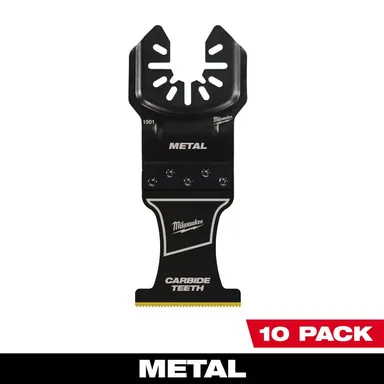 Milwaukee 49-25-1509, accessory: 1-3/8 in. Carbide Universal Fit Extreme Metal Cutting Multi-Tool Oscillating Blade (10-Pack)