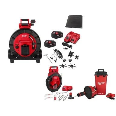 Milwaukee 3975-22-2519-21-2772A-21, bundle: M18 200 Midstiff Inspection Kit Hdr with M12 Fuel Hs Chain Snake and M18 Drain Snake Kit