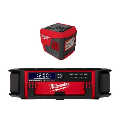 Milwaukee 2950-20-2846-20, bundle: M18 Lithium-Ion Cordless PACKOUT Radio/Speaker with Built-In Charger with M18 175-Watt Powered Compact Inverter