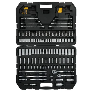 DeWalt DWMT45408, accessory: Toughseries 140-Pieces Mechanics Tool Set for 1/4 in. and 3/8 in. Drive with Hard Shell Carrier (photograph from the Home Depot listing)
