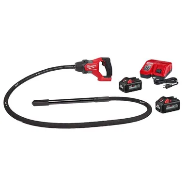 Milwaukee 2911-21-48-11-1865, bundle: M18 FUEL 18V Lithium-Ion Brushless Cordless 8 ft. Concrete Pencil Vibrator Kit with (2) 6.0 Ah Battery