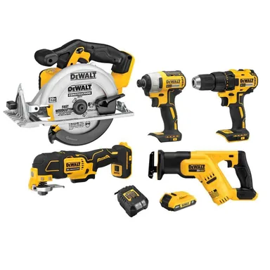 DeWalt DCK540D1, bundle: 20-Volt MAX Lithium-Ion Cordless Combo Kit (5-Tool) with 2.0 Ah Battery and Charger