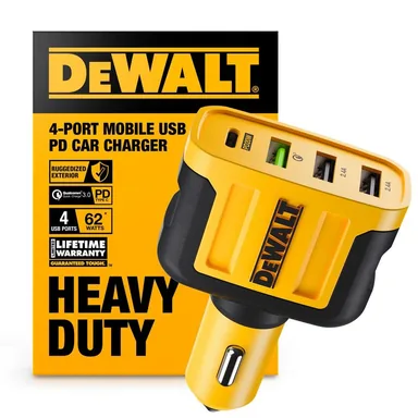 DeWalt 141 9009 DW3, unclassified: 4-Port Mobile USB Car Charger