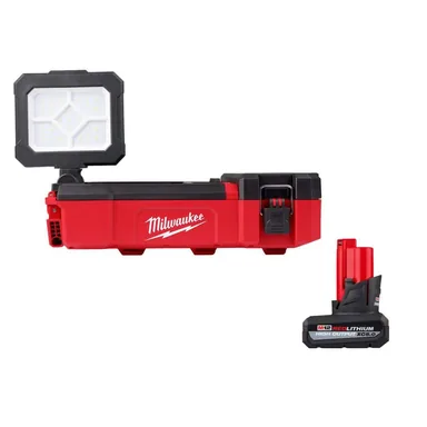 Milwaukee 2356-20-48-11-2450, bundle: M12 12-Volt Lithium-Ion Cordless PACKOUT Flood Light w/USB Charging & 5. 0Ah Battery