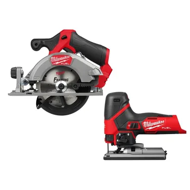 Milwaukee 2521-20-2545-20, bundle: M12 FUEL 12V Lithium-Ion Brushless 5-3/8 in. Cordless Circular Saw, & Jig Saw