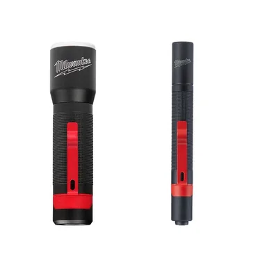 Milwaukee 2107-2105, unclassified: 325 Lumens LED Aluminum Flashlight w/100 Lumens Aluminum Pen Light w/Clip