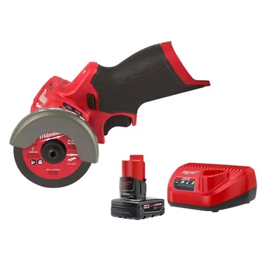 Milwaukee 2522-20-48-59-2440, bundle: M12 FUEL 12V Lithium-Ion Brushless Cordless 3 in. Cut Off Saw, and 4. 0AH Starter Kit