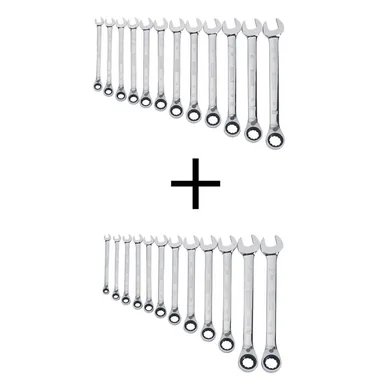 DeWalt DWMT19232W19230, accessory: Reversible SAE Ratcheting Wrench Set (12-Piece) and Reversible Metric Ratcheting Wrench Set (12-Piece)