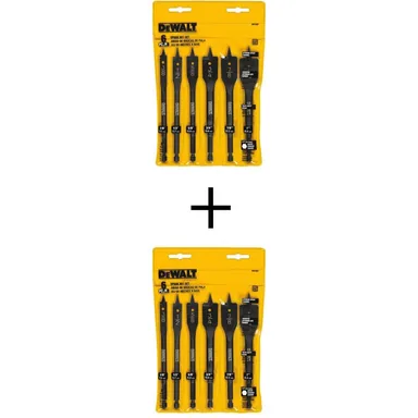 DeWalt DW1587YX2, accessory: Heavy-Duty Wood Boring Spade Bit Set (6-Piece) with Heavy-Duty Wood Boring Spade Bit Set (6-Piece)