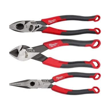 Milwaukee MT550C-MT556-MT555, unclassified: Linesman Plier w/Comfort Grip/Crimper w/8 in. Long Nose Plier w/Comfort Grip & 6 in. Diagonal Plier w/Comfort Grip