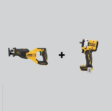 DeWalt DCS382BWDCF923B, bundle: 20V MAX XR Cordless Brushless Reciprocating Saw and ATOMIC 20V MAX Cordless Brushless 3/8 in. Impact Wrench (Tools-Only)