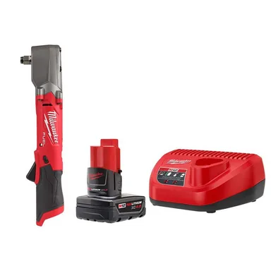 Milwaukee 2565-20-48-59-2440, bundle: M12 FUEL 12V Lithium-Ion Brushless Cordless 1/2 in. Right Angle Impact Wrench W/M12 4.0 Ah Starter Kit