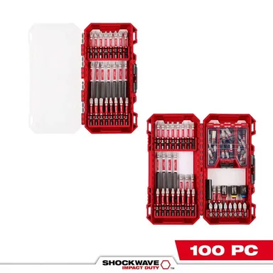 Milwaukee 48-32-5150, accessory: SHOCKWAVE Impact-Duty Alloy Steel Screw Driver Bit Set (100-Piece)