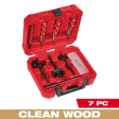 Milwaukee 49-22-0065, accessory: Selfeed High-Speed Steel Wood Boring Bit Set (7-Piece)