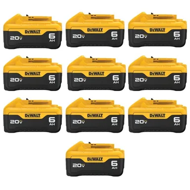 DeWalt DCB206-10, accessory: 20V MAX Lithium-Ion 6.0Ah Battery -Pack (10-Pack)