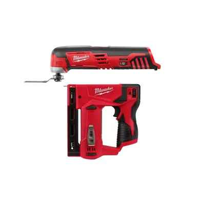 Milwaukee 2426-20-2447-20, bundle: M12 12-Volt Lithium-Ion Cordless Oscillating Multi-Tool with M12 12-Volt Lithium-Ion Cordless 3/8 in. Crown Stapler